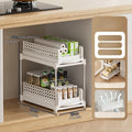 Axyaa Wheeled Storage Rack, Tiered Organizer, Space-Saving Shelf for Home & Kitchen