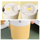 Axyaa Wheat Straw Coffee Cup with Cover - Durable Reusable Portable Drinking Mug