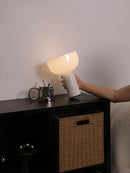 Axyaa Marble Table Lamp w/ USB Charging Touch Switch for Bedroom & Living Room