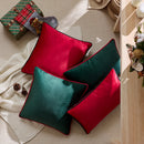 Axyaa Velvet Christmas Pillow Cover Set for Festive Home Decor
