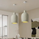Axyaa Cement LED Pendant Light: Minimalist Wabi Sabi Chandelier for Home Decor