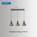 Axyaa Smoke Grey Glass Chandelier - Retro Loft Ceiling Lighting