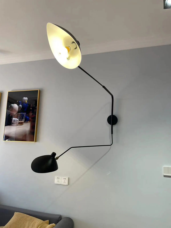 Axyaa Nordic Spider Wall Lamp Bedroom Light Serge Mouille Creative Living Room LED Pole Sconce