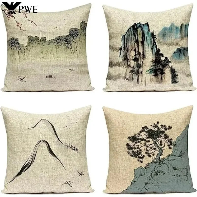 Axyaa Autumn Home Sofa Pillow Cover Square Cushion 45x45 Case