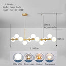Axyaa Glass Ball LED Ceiling Chandeliers | Modern Hanging Lamp for Kitchen Living Dining Room
