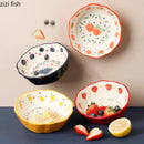 Axyaa Flower Fruit Pattern Ceramic Bowl Set