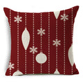 Axyaa Red Striped Plaid Linen Cushion Cover 45X45CM Home Pillow Case