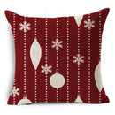 Axyaa Red Striped Plaid Linen Cushion Cover 45X45CM Home Pillow Case