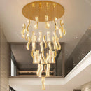 Axyaa Crystal Chandelier Pendant Light for Living and Dining Room Lighting