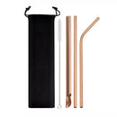 Axyaa Stainless Steel Bubble Tea Straw Set with Cleaner Brush