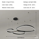 Axyaa Modern Nordic White/Black Irregular LED Pendant Lights, Minimalist Design