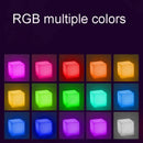 Axyaa RGB Cubic Floor Lamp: 16 Colors, Dimmable, Rechargeable/AC Powered