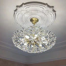 Axyaa Crystal Flower Chandelier: Luxury LED Ceiling Light for Living & Bedroom