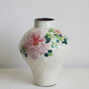 Axyaa Chinese Watercolor Graffiti Flower Vase | Handmade Retro Decorative Earthenware Jar