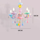 Axyaa Crystal Chandelier: Nordic Princess Room Lighting for Children