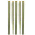 Axyaa Japanese Sushi Chopsticks Set Reusable Alloy Korean Tableware Pair.