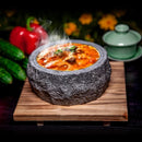 Axya Stone Pot: Natural Rough Stone Pot for Korean Cuisine and Stone Pot Rice Mixing