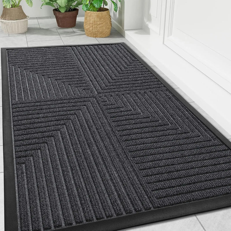Axyaa Rubber Entrance Doormats: Non-slip Heavy Duty Outdoor Mats