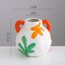 Axyaa Ceramic Vase for Dried Flowers Home Decor - Modern Minimalist Living Room Centerpiece