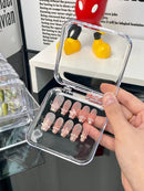 Axyaa Acrylic Clear Press On Nail Tips Organizer Display Manicure Box