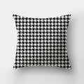 Yellow Black Geometric Cushion Cover - Wave Line Design by Axyaa