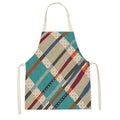 Axyaa Geometric Floral Kitchen Apron - Stylish Adult Kids Bib for Cooking & Baking