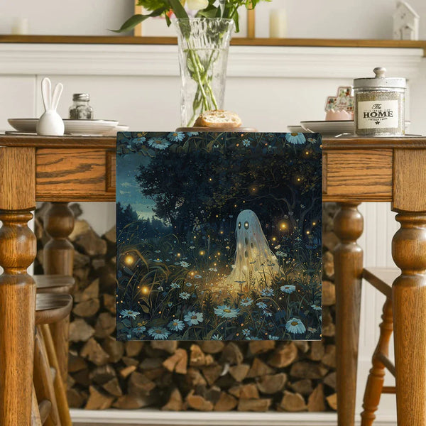 Rustic Halloween Plants Table Runner for Wedding Party & Home Decor by Axyaa