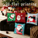 Axyaa Santa Claus Christmas Pattern Cushion Covers - Sofa, Bedroom, Car Pillow Cover