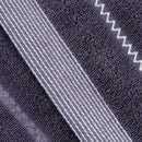 Axyaa Cotton Bath Towels - Set of 2, 34x74cm, Stripe Embroidered Hotel Home Spa Gym Gift