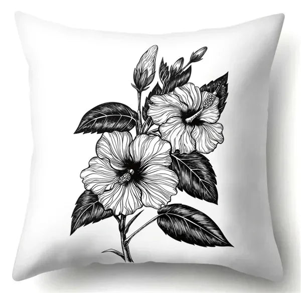 Axyaa Cactus Flower Decorative Cushion Cover 45X45CM Home Sofa Pillowcase
