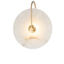 Axyaa Marble Wall Lamp: Nordic Postmodern Circular Lighting for Living Room, Bedroom, Study