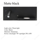 Axyaa Wood Grain LED Bedside Lamp with Wireless Charging