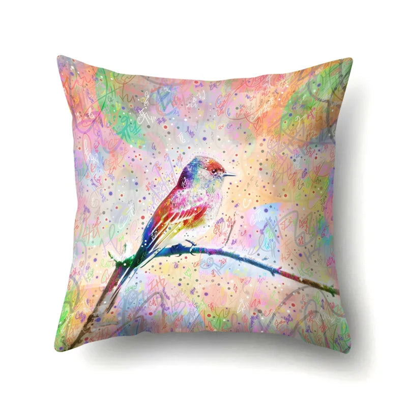 Axyaa Charms Bird Animal Pillowcase for Home Decoration