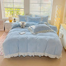 Axyaa Winter Princess Fleece Four-piece Bedding Set