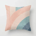 Nordic Pink Yellow Geometry Cushion Cover Abstract Art Pillowcase - Axyaa