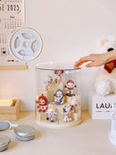 Axyaa Rotating Display Case for Collectibles - Dustproof Showcase Stand