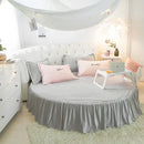 Axyaa Coral Velvet Round Bed Sheet 200-220cm Diameter, Flannel, Winter