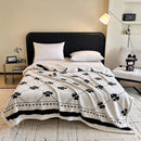 Axyaa Double Layer Artificial Lamb Wool Blanket: Thick & Cozy Sofa Throw for Fall/Winter
