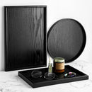 Wooden Kitchen Storage Tray by Axyaa: Stylish Round Tray for Home Decor, Tea, Coffee, Snacks & Cosmetics.