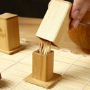 Axyaa Bamboo Toothpick Box: Creative & Disposable Restaurant Holder