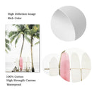 Pink Surfboard Wall Poster Beach Canvas Painting Coconut Tree Art Prints by Axyaa