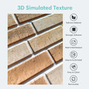 Axyaa Faux Brick Wall Panel Tile Sticker - Waterproof Peel and Stick Backsplash