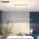 Axyaa Modern LED Line Chandelier Pendant Light for Dining Room and Kitchen