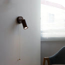 Axyaa Wooden LED Wall Lamps: Bedroom Home Luminaire, Walnut Wood Shade, Bathroom Mirror Stair Light