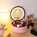 Axyaa LED Travel Makeup Bag: USB Powered, Foldable, 3 Color Lighting Modes