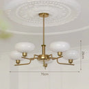 Axyaa French Cream Glass Luxury Medieval Chandelier Light for Living Room, Bedroom & Restaurant
