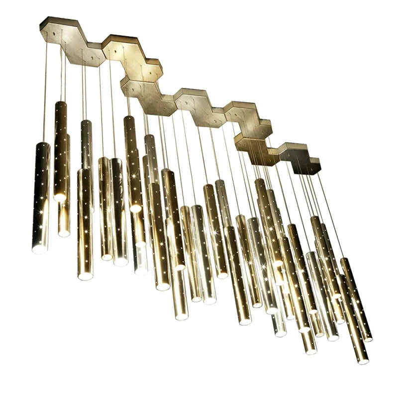 Luxury LED Chandelier by Axyaa: Elegant Lighting for Home, Hotel, or Restaurant