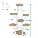 Axyaa 7 Tier Wooden Corner Plant Stand for Multiple Plants