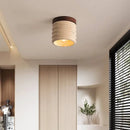 Axyaa Yellow Travertine LED Ceiling Lamp for Modern Art Decoration