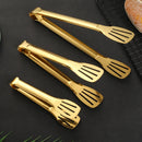 Axyaa Stainless Steel BBQ Steak Tongs - Hollow Grill Clamp & Kitchen Utensil
